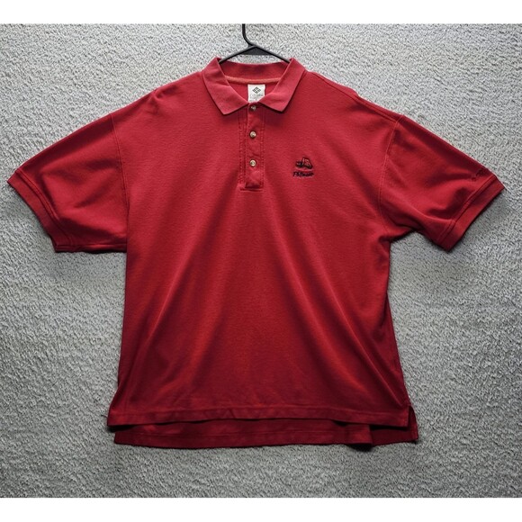 Columbia Polo Men's XL  Short Sleeve Red Solid Philment Shirt - Picture 1 of 11